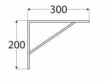 DO konzola zpevn�n� �ern� 500x330x4,0  WSWP500