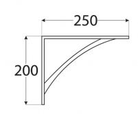 DO konzola s oblouk.vzp�rou 250x200