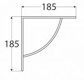 DO konzola s dr�t.v�zt.185x185 WPR185CH