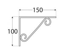 DO konzola dekorativn� 150x100 �ern