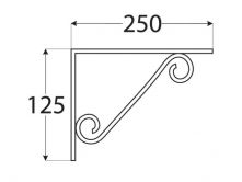 DO konzola dekorativn� 250x125 b�l�