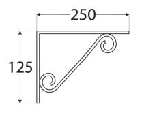 DO konzola dekorativn� 250x125 �ern