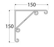 DO konzola dekorativn� 150x150 �ern