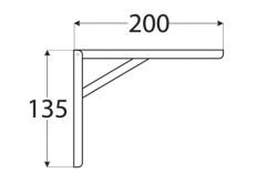 DO konzola skl�dac� 200x135x30 chromovan�