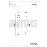 AMiG madlo �ern� 280x44x1,5mm k p�i�roubov�n�