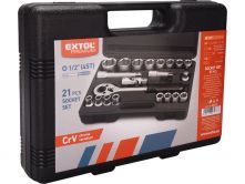 Hlavice n�str�n�, sada 21ks, 1/2", CrV EXTOL