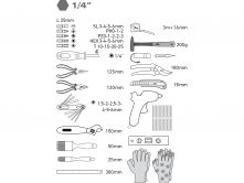 Sada n��ad� 68ks, 1/4", CrV Extol Lady