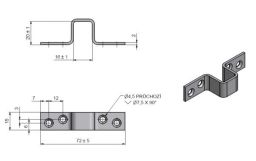 Skoba k p�i�r. 20 Zn modr�-b�l�