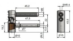Z�v�s dve�n� trio 15 PH M8x45 VD Zn �lut
