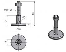 �roub regula�n� 35mm M8 Zn b�l�