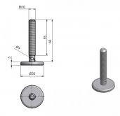 �roub regula�n� 35mm M10 Zn b�l�