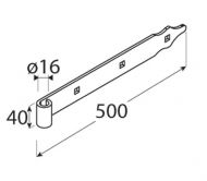 DO z�v�s p�sov� 500x40/5.0 d 16mm �ern�