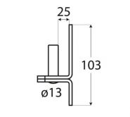DO dr��k �epu d.13mm/25mm �ern� C13/25c