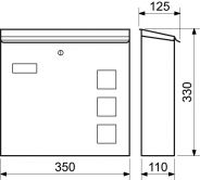 Po�t.schr�nka BK703 nerez + sklo