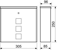 Po�t.schr�nka BK209 Nerez + sklo