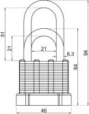 Visac� z�mek TRITON 40 lamelov�