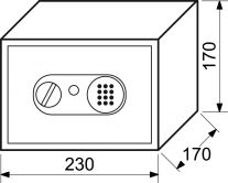 Sejf RS17EDN s elektronick�m z�mkem r��.