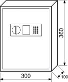 Sejf na kl��e KS.48 s el.z�mkem 48 h�k�