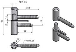 V�ce informac� o v�robku Z�v�s dve�n� 60 M8 s h�ebem Zn �lut�