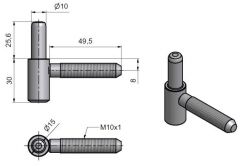 V�ce informac� o v�robku Z�v�s dve�n� 60/10 SD M10x1/50 Zn �lut�