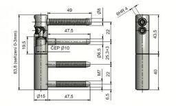 Z�v�s dve�n� trio 15 22/M7 PH Zn b�l�