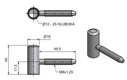 V�ce informac� o v�robku Z�v�s dve�n� 80/12 VD M8x50 Ni