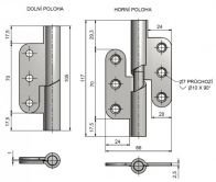 Z�v�s dve�n� samozav�rac� L Nerez