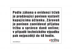 V�ce informac� o v�robku VT ozna�en� pokladen EET samolepka