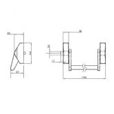 Panik.kov.PED200 1200mm �ern� 1bod
