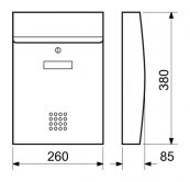 Po�t.schr�nka BK05 antracit 26x38x8,5