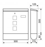 Po�t.schr�nka BK203 antracit 300x385x115