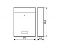 Po�t.schr�nka BK240 ant.m�� 26x35x8,5mm