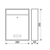 Po�t.schr�nka BK240 b�l� 26x35x8,5cm