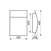 Po�t.schr�nka BK931 antracit + sklo