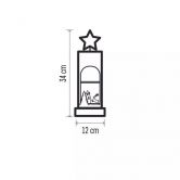 E- dekorace v�no�n� hv�zda d�evo p��rodn� mal�