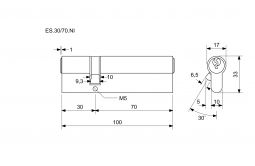 EURO SECURE bezp.vlo�ka 30+70 nikl BT3