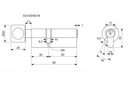 EURO SECURE bezp.vlo�ka 50+30K nikl BT3