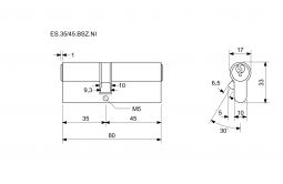 V�ce informac� o v�robku EURO SECURE bezp.vlo�ka 35+45 nikl BT3 BSZ