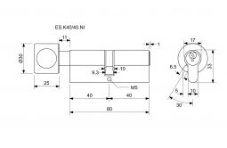 EURO SECURE bezp.vlo�ka 40+40K nikl BT3