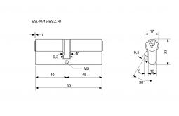 EURO SECURE bezp.vlo�ka 40+45BSZ nikl