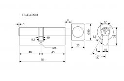 EURO SECURE bezp.vlo�ka 40+45K nikl BT3
