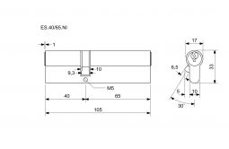 EURO SECURE bezp.vlo�ka 40+65 nikl BT3