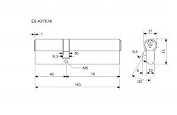 EURO SECURE bezp.vlo�ka 40+70 nikl BT3