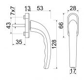 Klika ok.aret. 7/35mm b�l� plast.ok