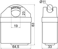 Visac� z�mek HERMES 65 Hard.2BT 2kl