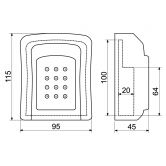 BOX NA KL��E ��seln� k�d.95x115x45mm na st�nu