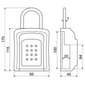BOX NA KL��E ��seln� k�d.95x170x45mm s t�menem