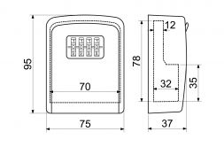 BOX NA KL��E 4-k�d.75x94x40mm