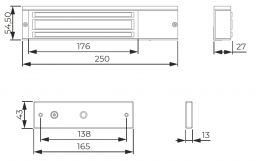 DORCAS Elektromagnet M600R L2S 12/24V 280kg (M33)