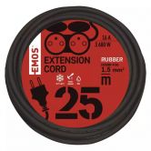 E- prodlu�. 25m-2.z�s. 3x1,5mm guma IP44